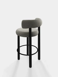 Fat Black Wood 65cm Counter Stool
