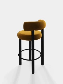 Fat Black Wood 65cm Counter Stool
