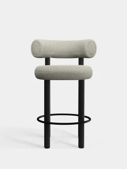 Fat Black Wood 65cm Counter Stool