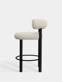 Fat Black Wood 65cm Counter Stool