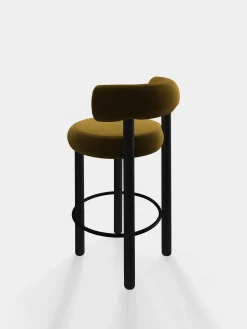 Fat Black Wood 65cm Counter Stool