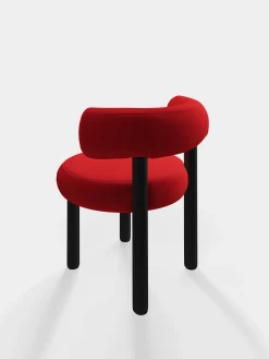 Fat Black Wood Dining Chair
