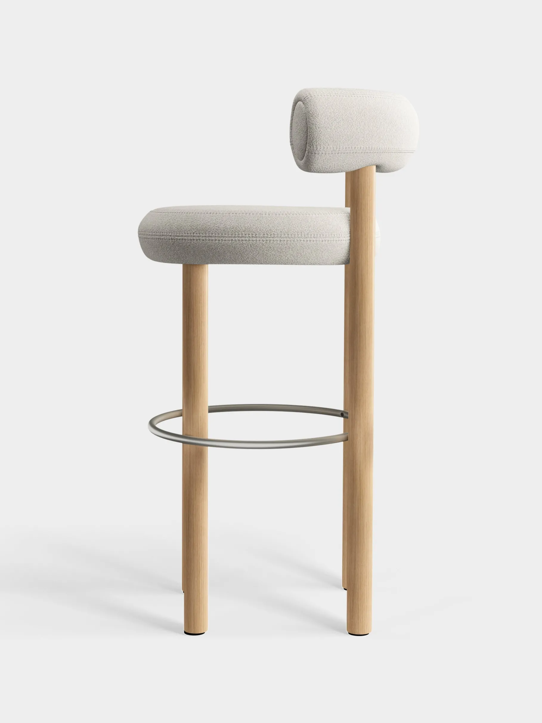 Fat Natural Wood 75cm Bar Stool