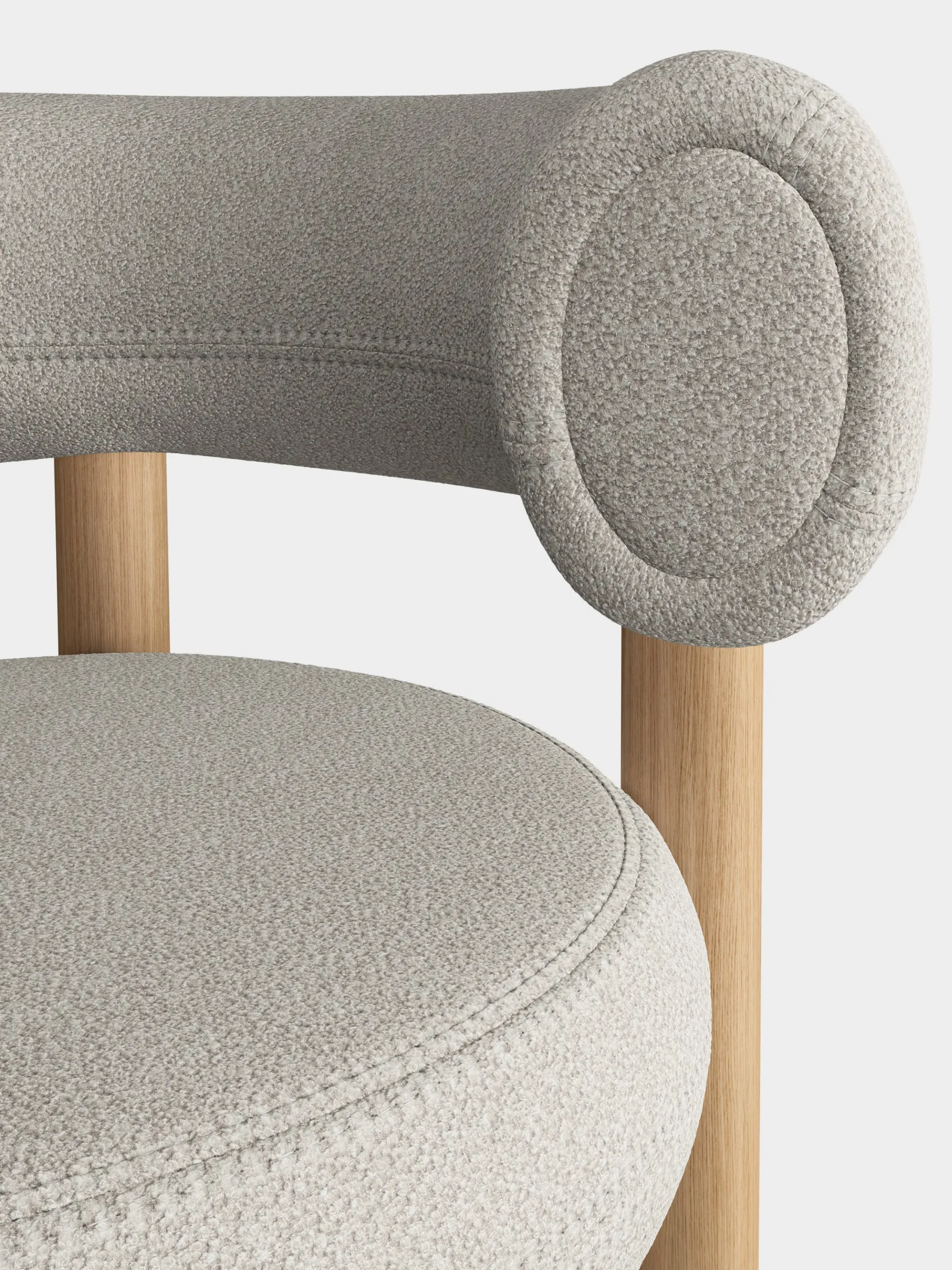 Fat Natural Wood 75cm Bar Stool