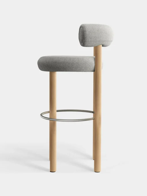Fat Natural Wood 75cm Bar Stool