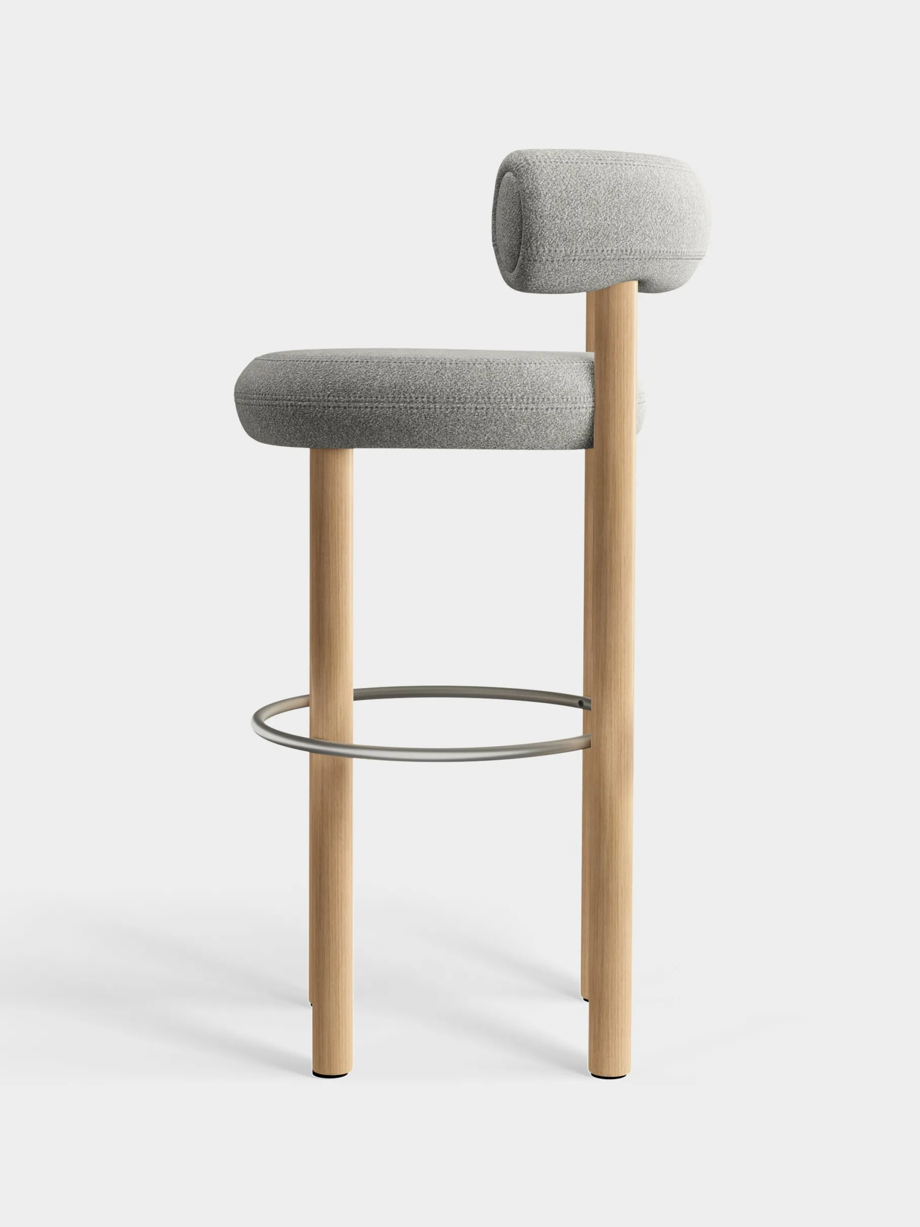 Fat Natural Wood 75cm Bar Stool