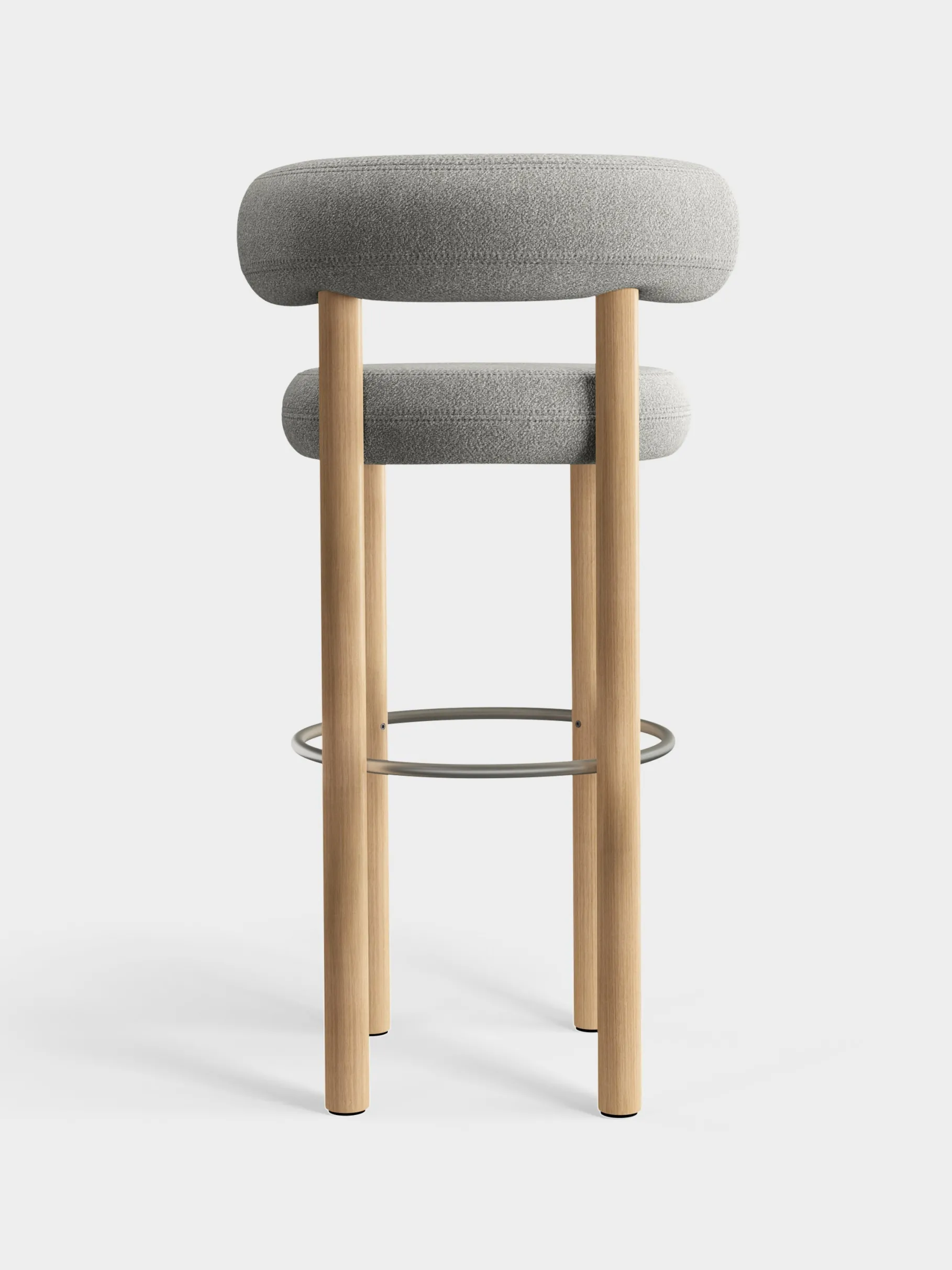 Fat Natural Wood 75cm Bar Stool
