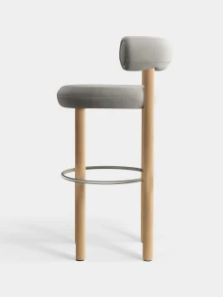 Fat Natural Wood 75cm Bar Stool