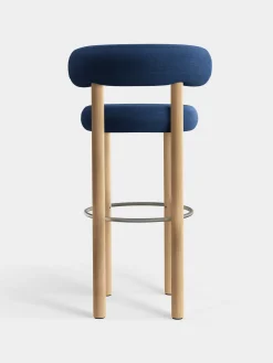 Fat Natural Wood 75cm Bar Stool