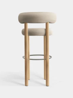 Fat Natural Wood 75cm Bar Stool
