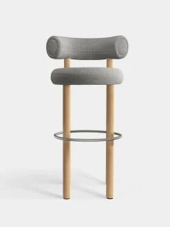 Fat Natural Wood 75cm Bar Stool