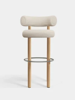 Fat Natural Wood 75cm Bar Stool