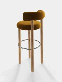 Fat Natural Wood 75cm Bar Stool