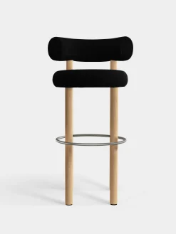 Fat Natural Wood 75cm Bar Stool