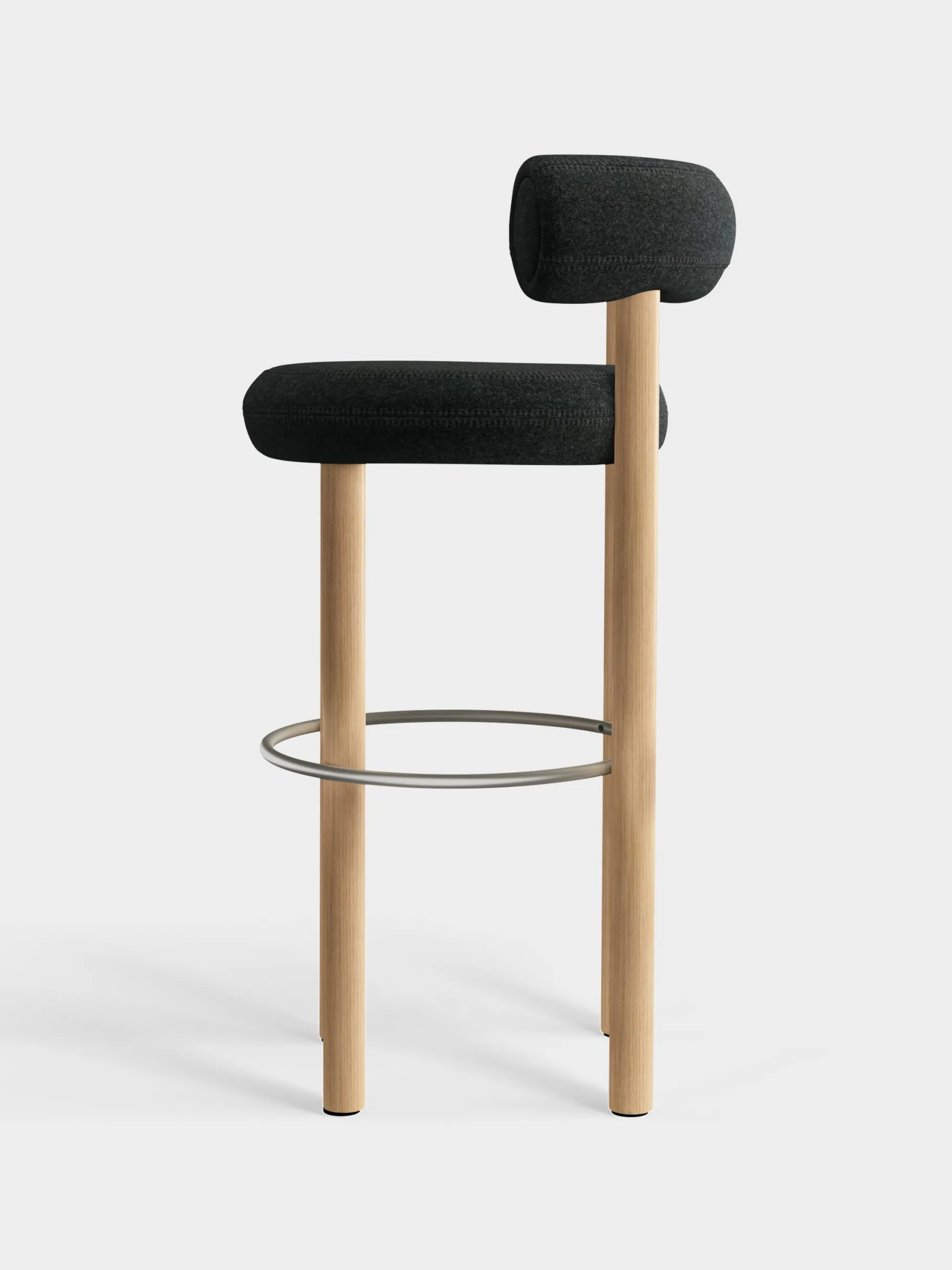 Fat Natural Wood 75cm Bar Stool