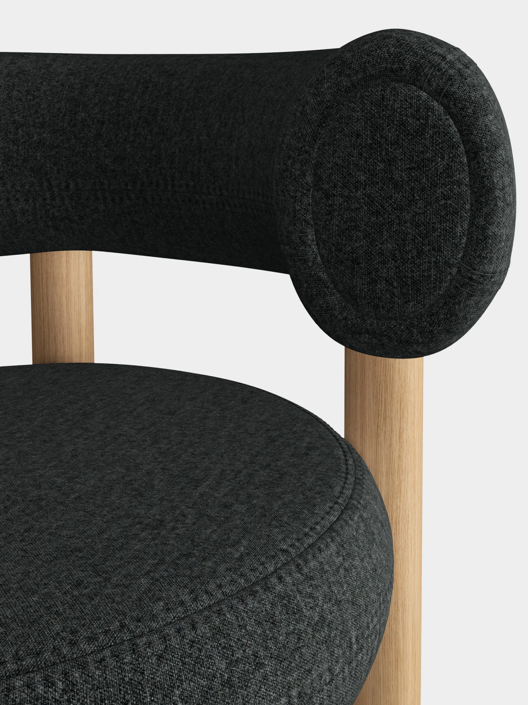 Fat Natural Wood 75cm Bar Stool