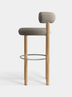 Fat Natural Wood 75cm Bar Stool