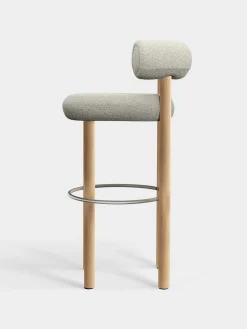 Fat Natural Wood 75cm Bar Stool