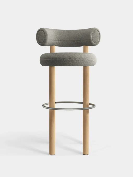Fat Natural Wood 75cm Bar Stool