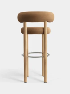 Fat Natural Wood 75cm Bar Stool