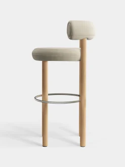 Fat Natural Wood 75cm Bar Stool