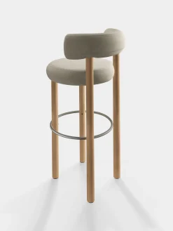Fat Natural Wood 75cm Bar Stool