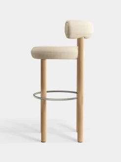 Fat Natural Wood 75cm Bar Stool