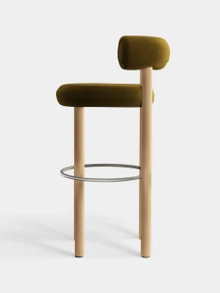 Fat Natural Wood 75cm Bar Stool