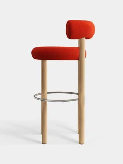 Fat Natural Wood 75cm Bar Stool