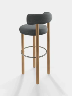 Fat Natural Wood 75cm Bar Stool
