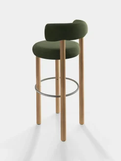 Fat Natural Wood 75cm Bar Stool