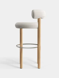 Fat Natural Wood 75cm Bar Stool