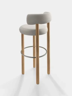 Fat Natural Wood 75cm Bar Stool