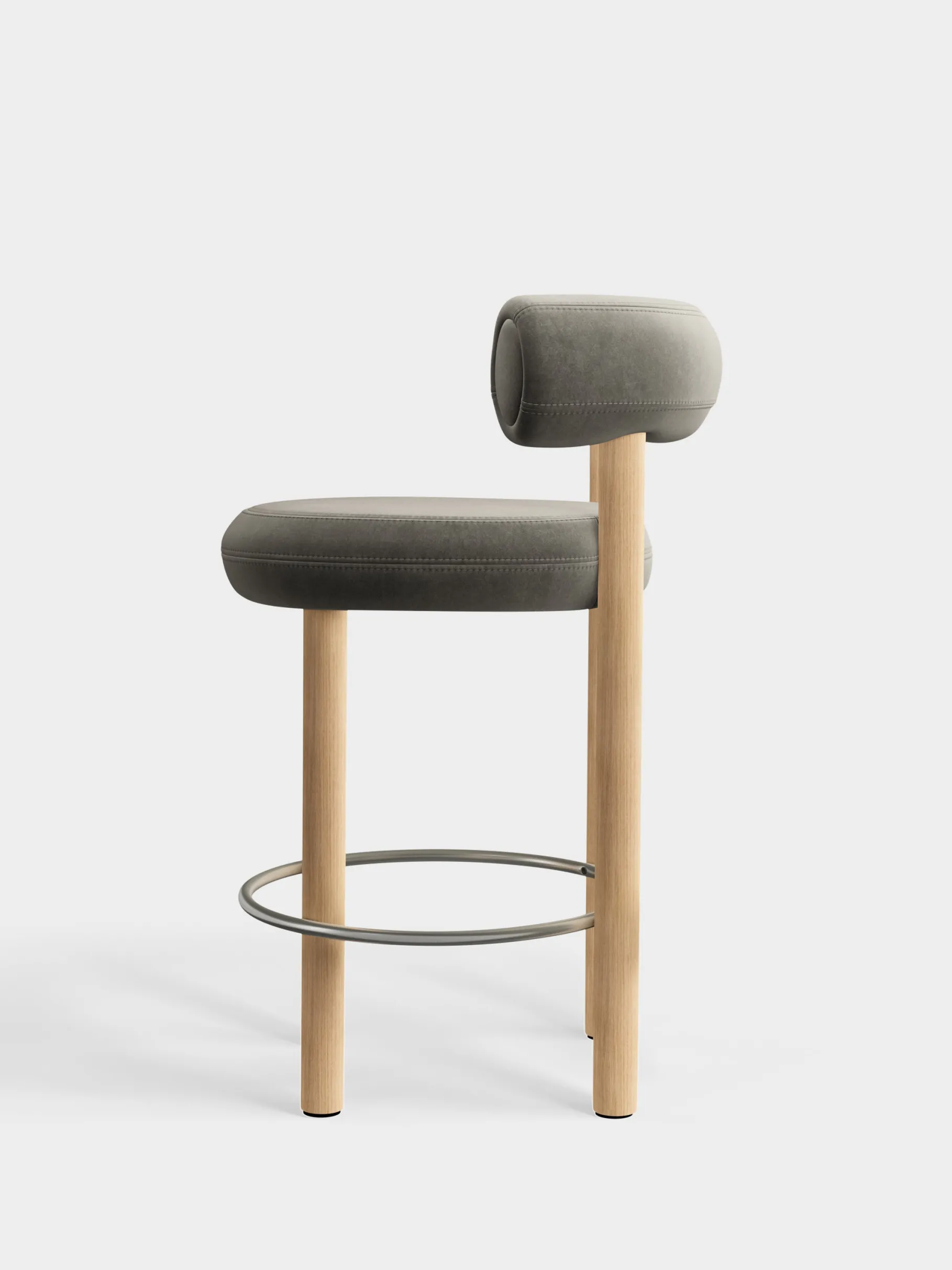 Fat Natural Wood 65cm Counter Stool