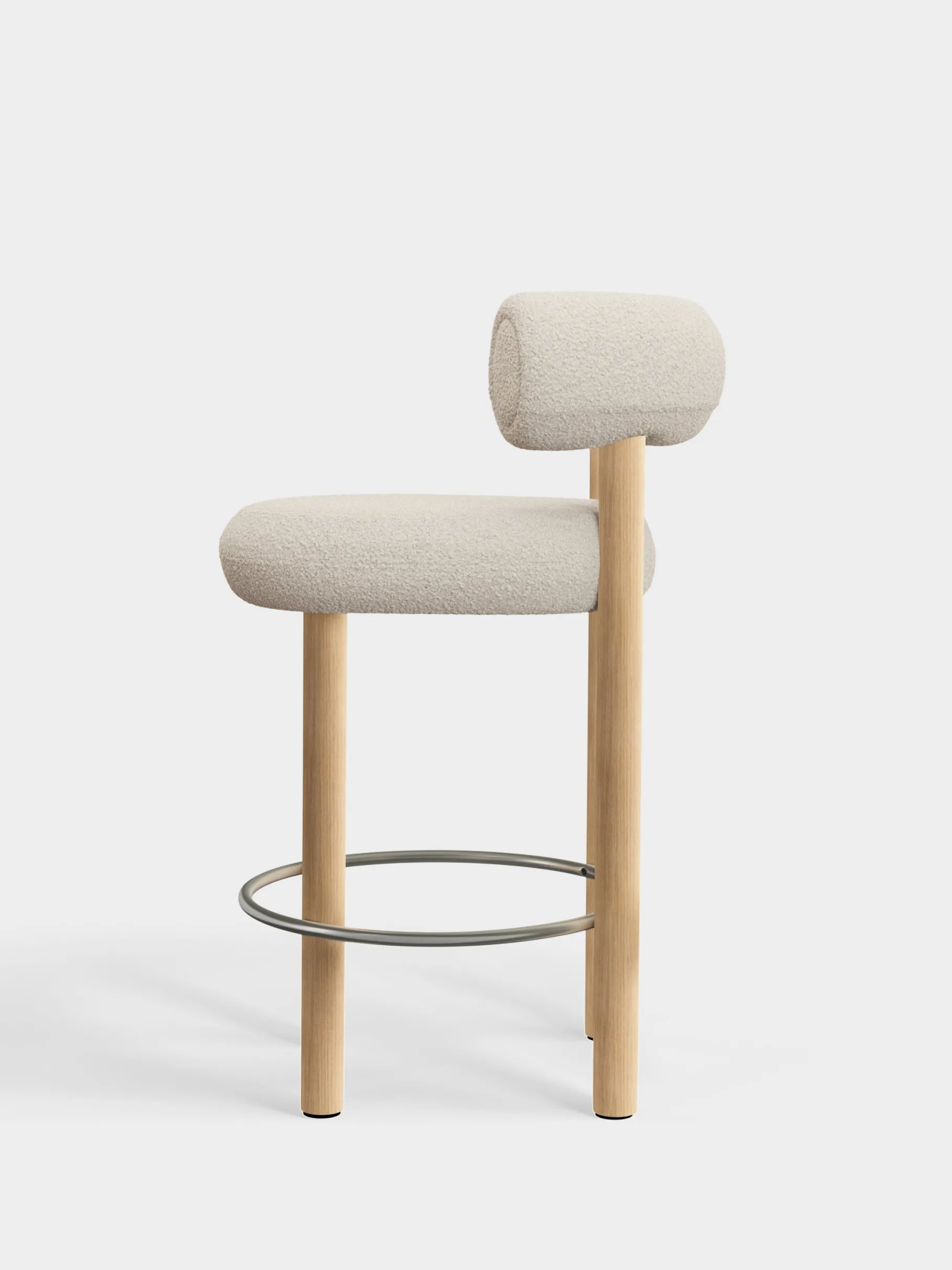 Fat Natural Wood 65cm Counter Stool