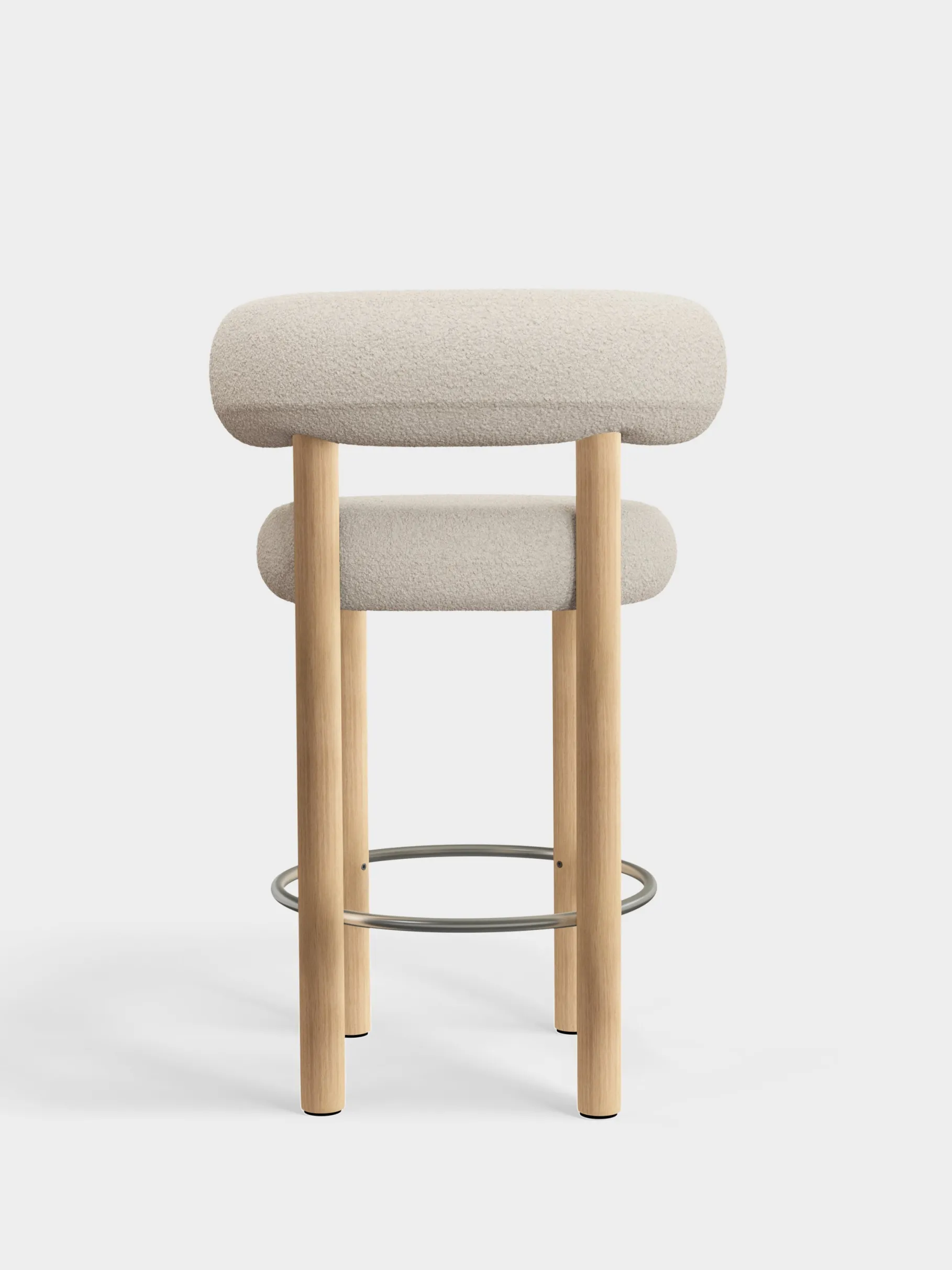 Fat Natural Wood 65cm Counter Stool