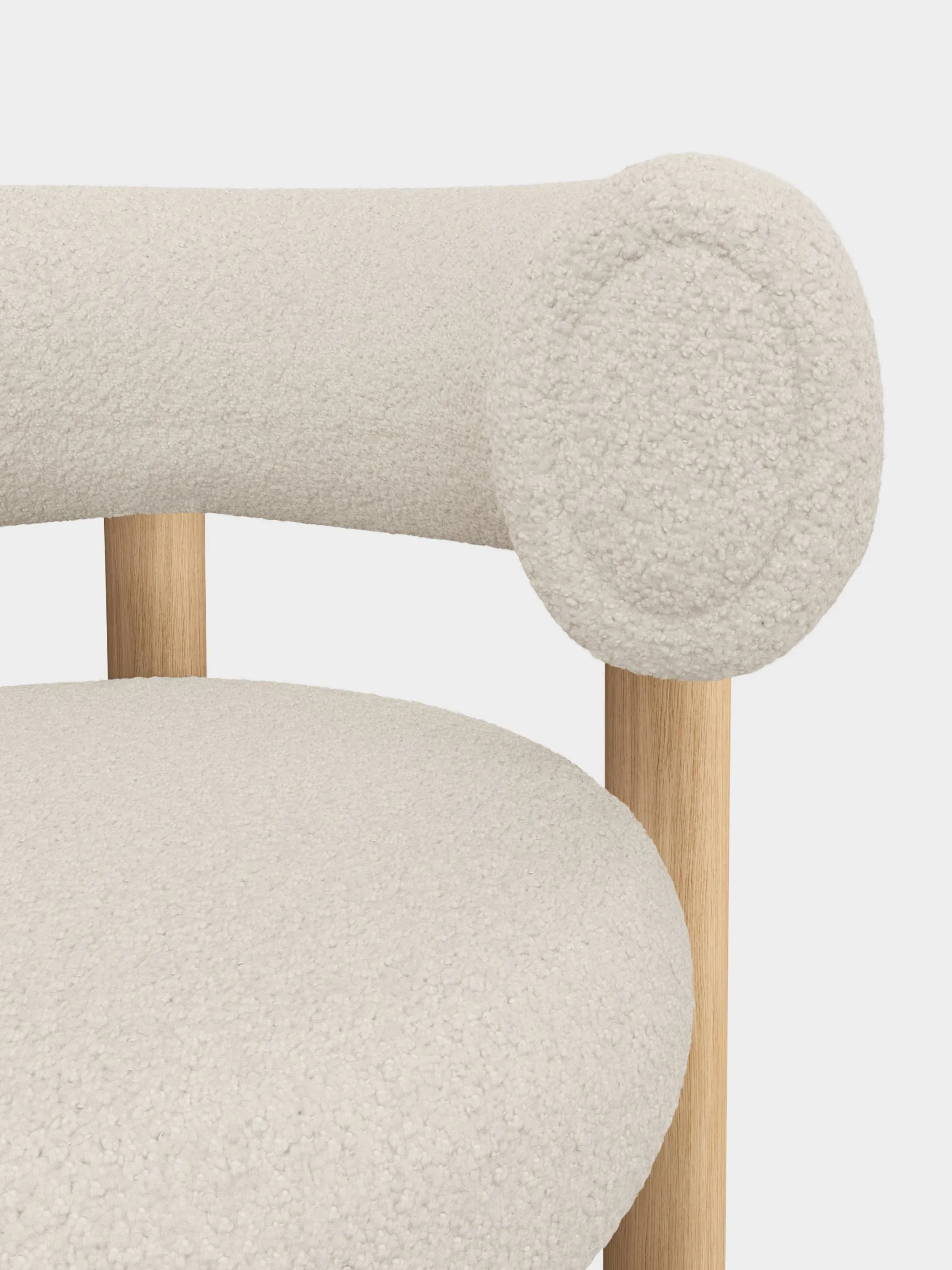 Fat Natural Wood 65cm Counter Stool