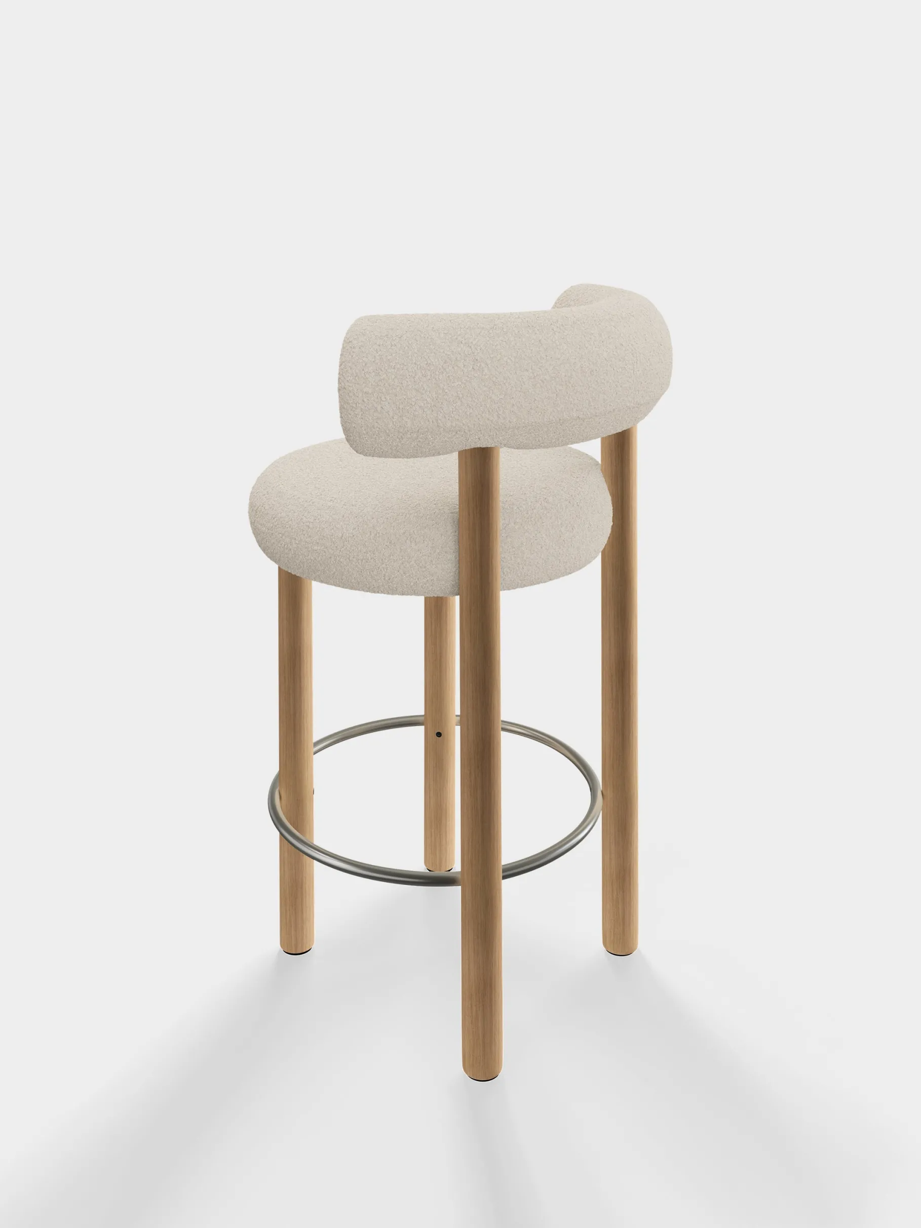 Fat Natural Wood 65cm Counter Stool