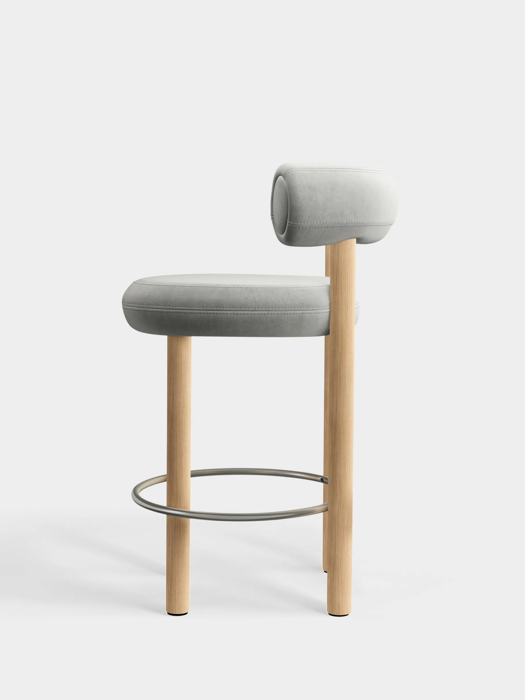 Fat Natural Wood 65cm Counter Stool