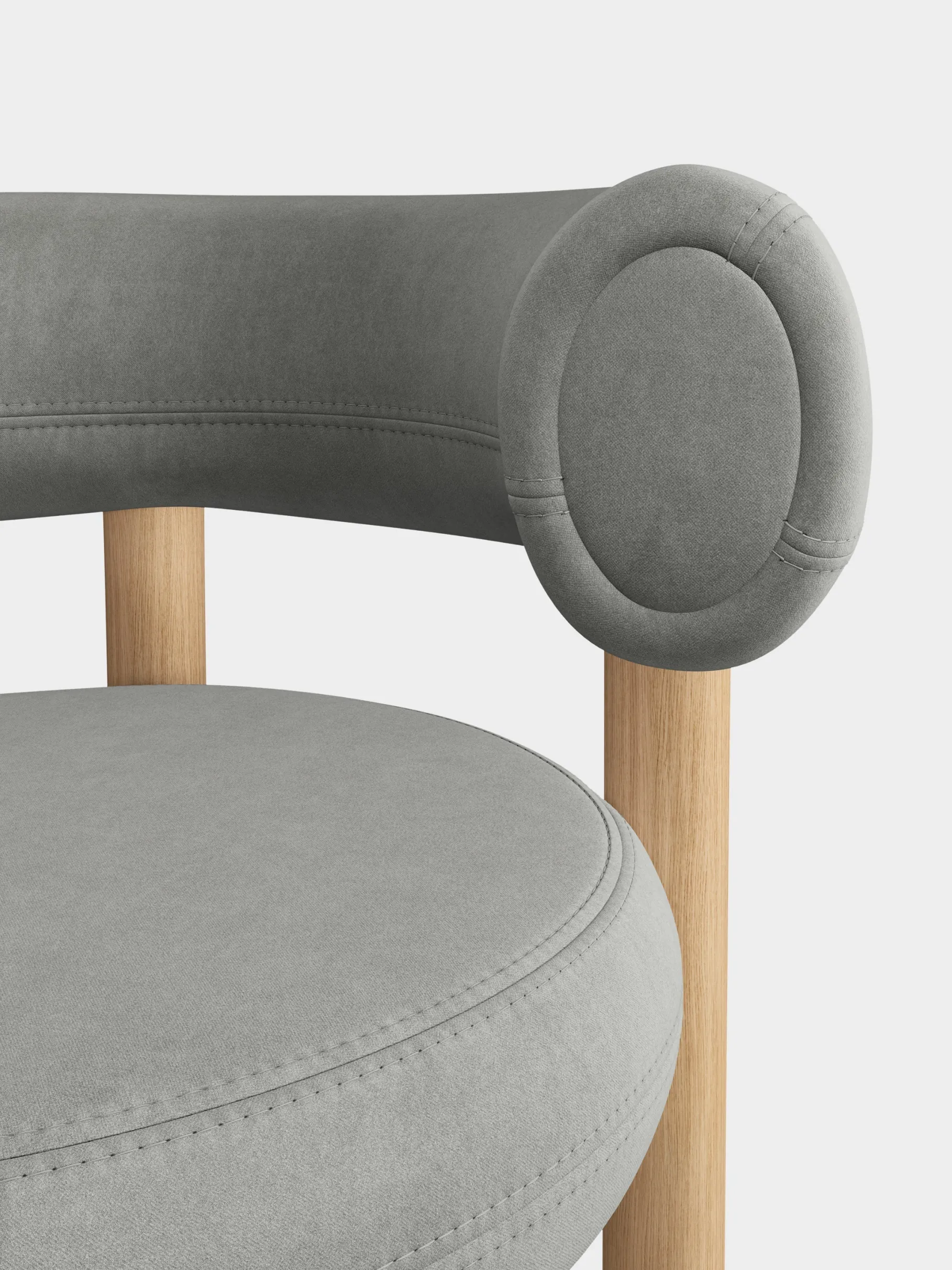 Fat Natural Wood 65cm Counter Stool