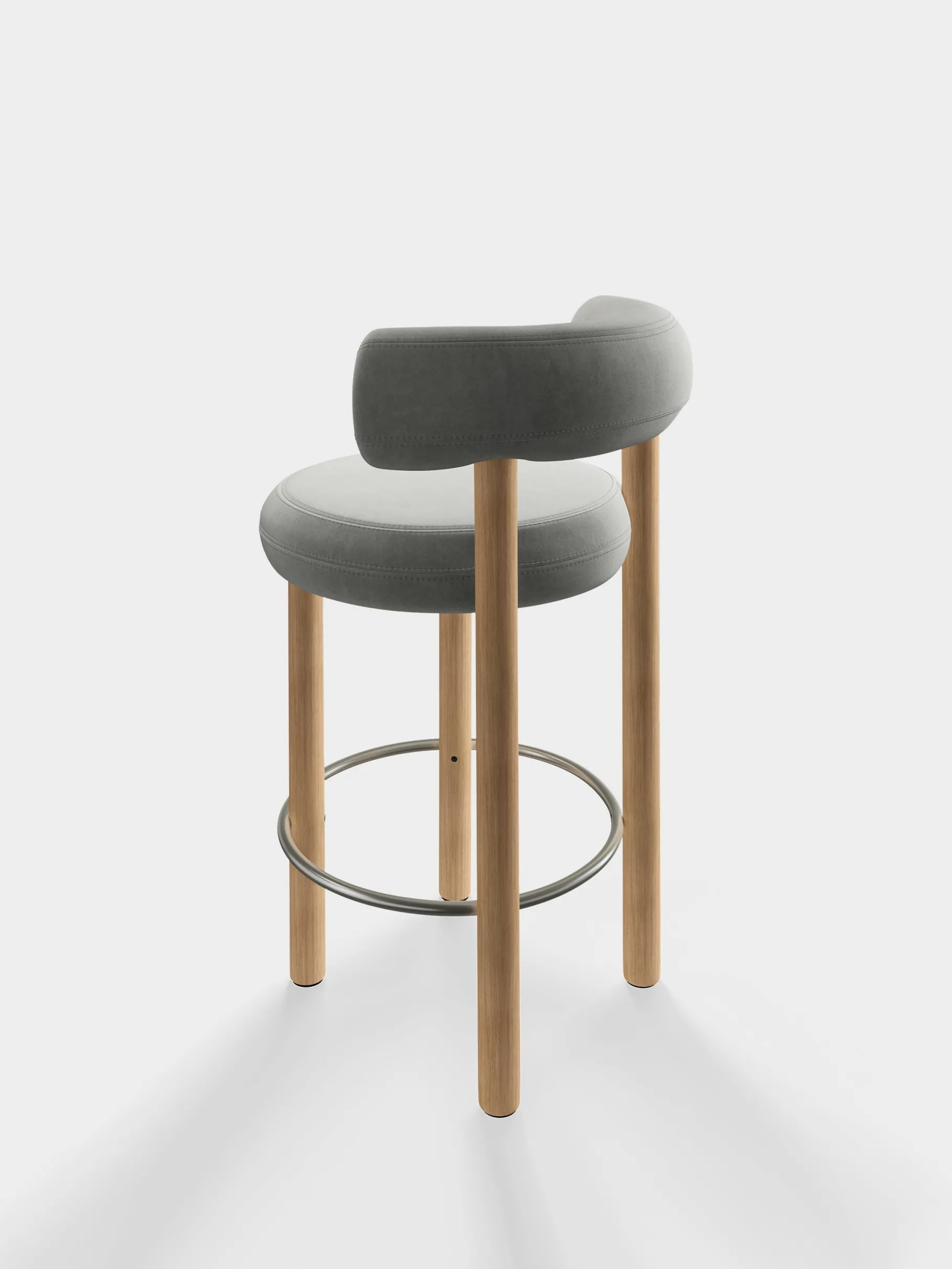 Fat Natural Wood 65cm Counter Stool