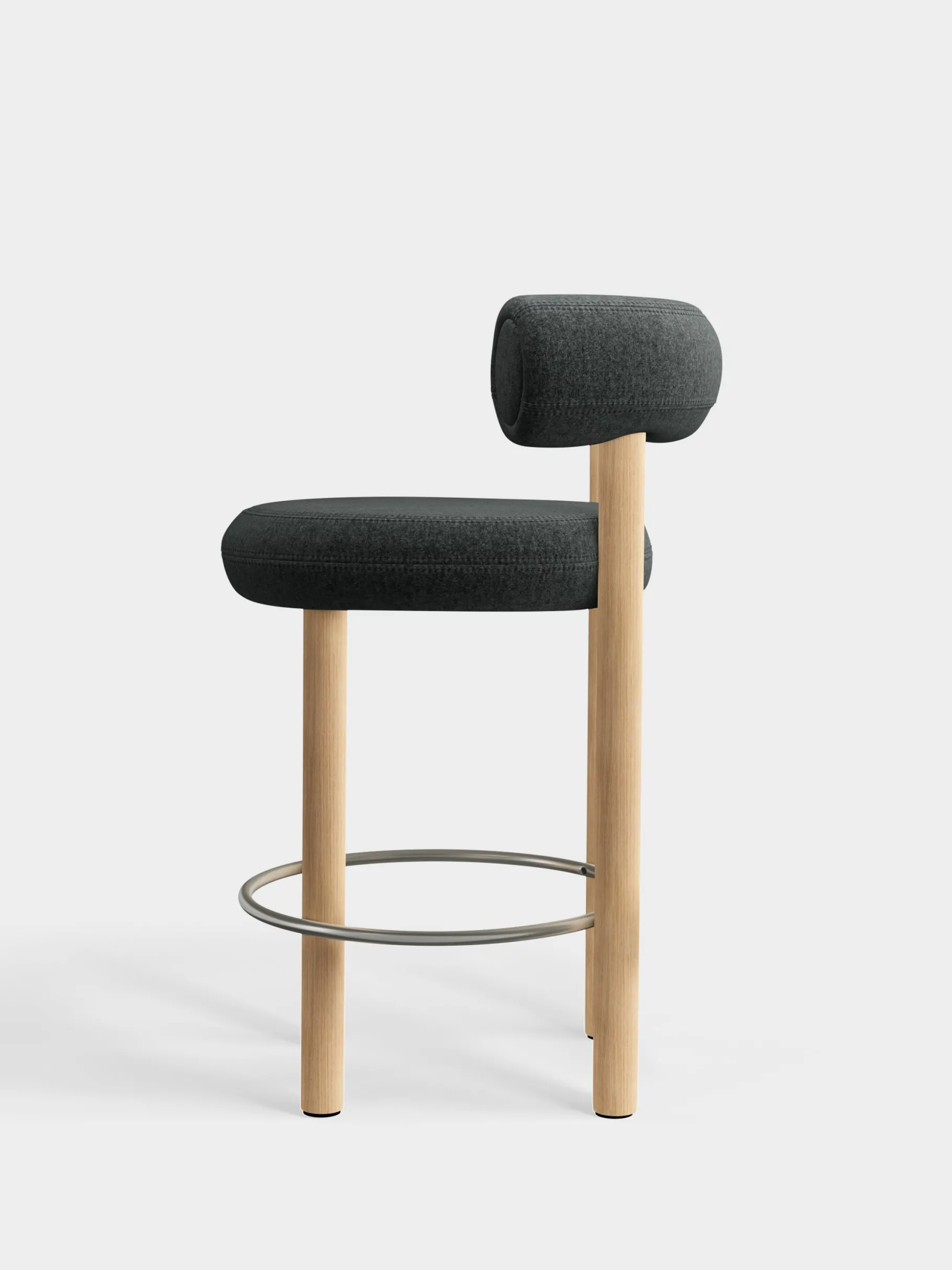 Fat Natural Wood 65cm Counter Stool