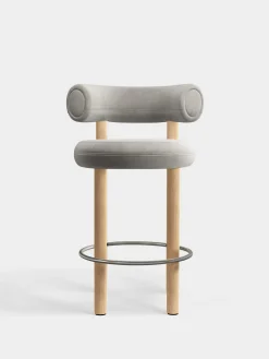 Fat Natural Wood 65cm Counter Stool