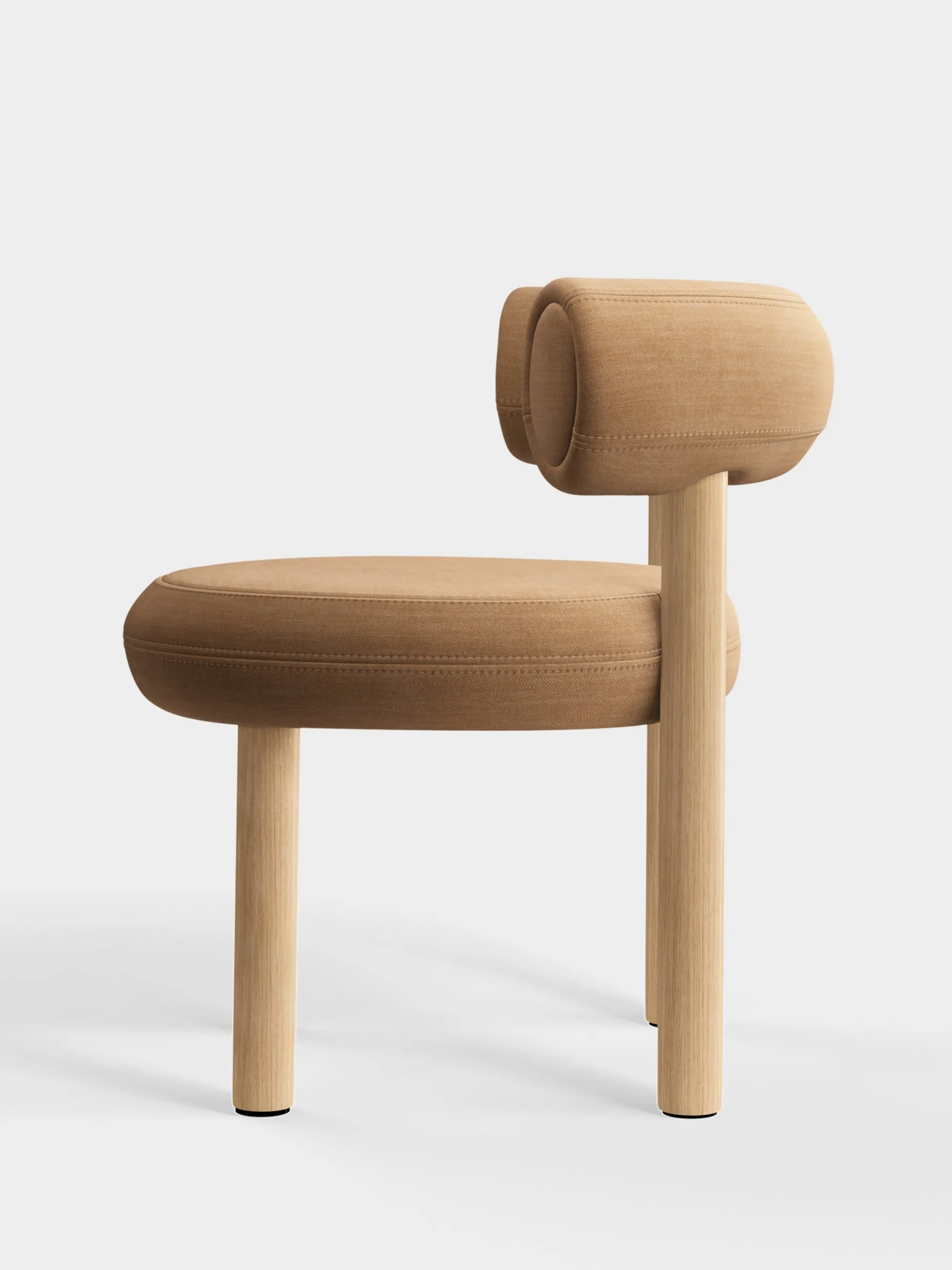 Fat Natural Wood Dining Chair