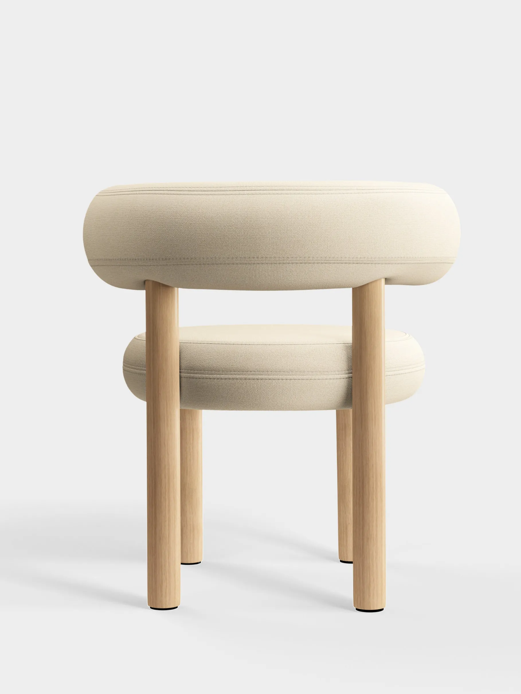 Fat Natural Wood Dining Chair