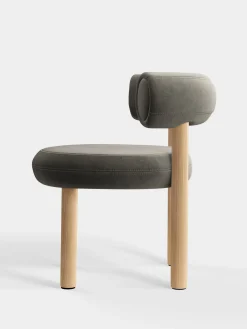 Fat Natural Wood Dining Chair