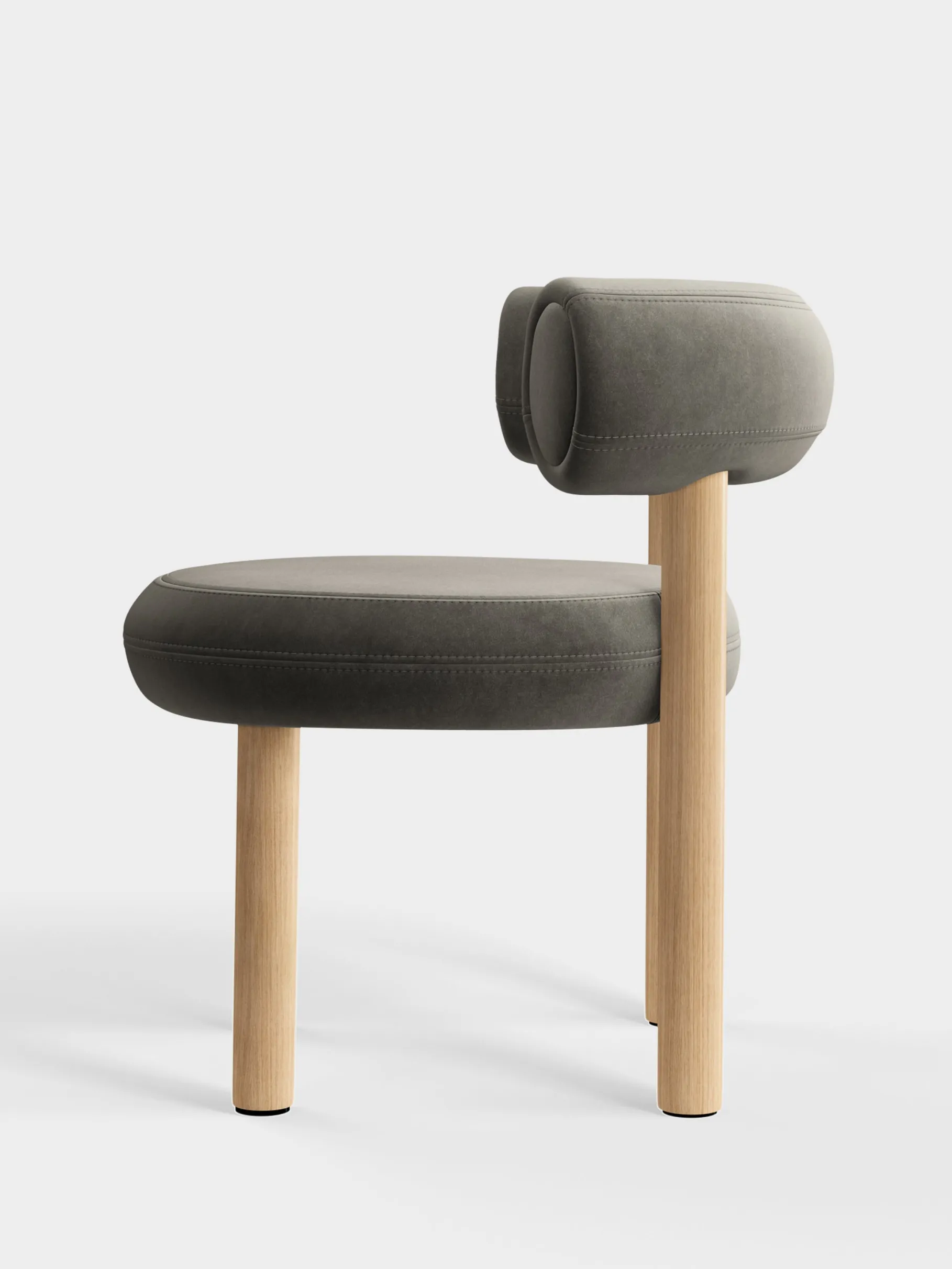 Fat Natural Wood Dining Chair