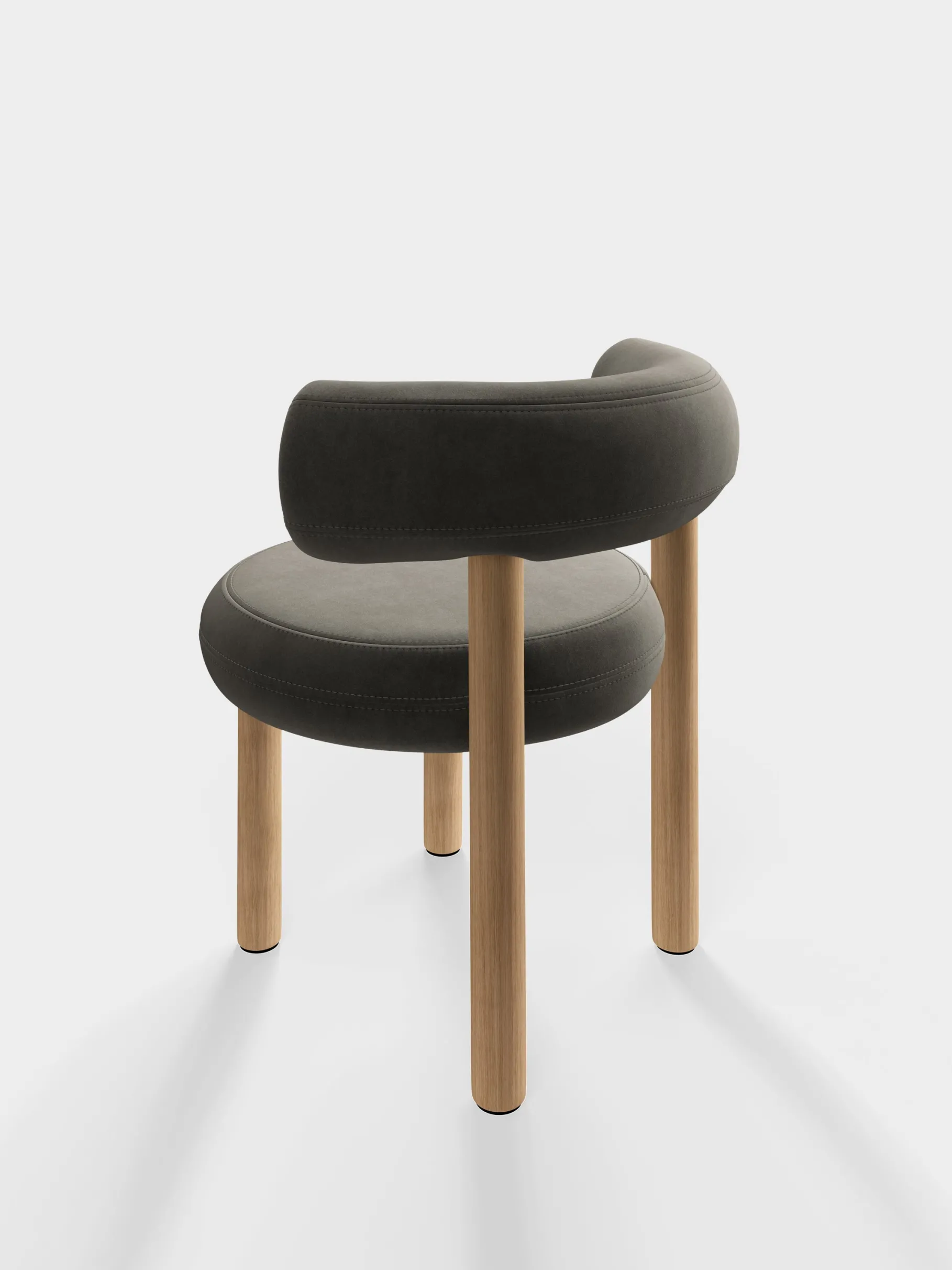 Fat Natural Wood Dining Chair