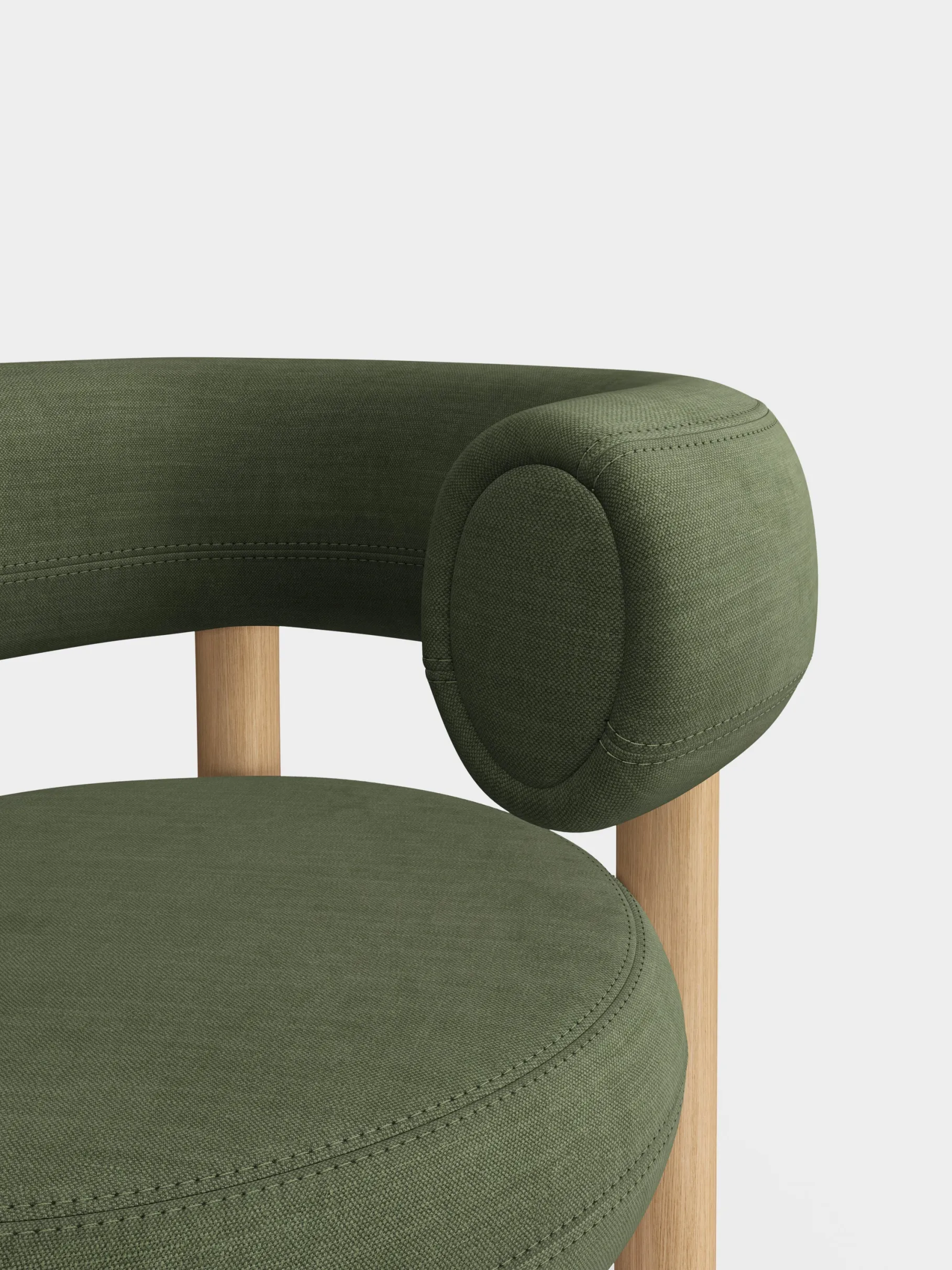 Fat Natural Wood Lounge Chair