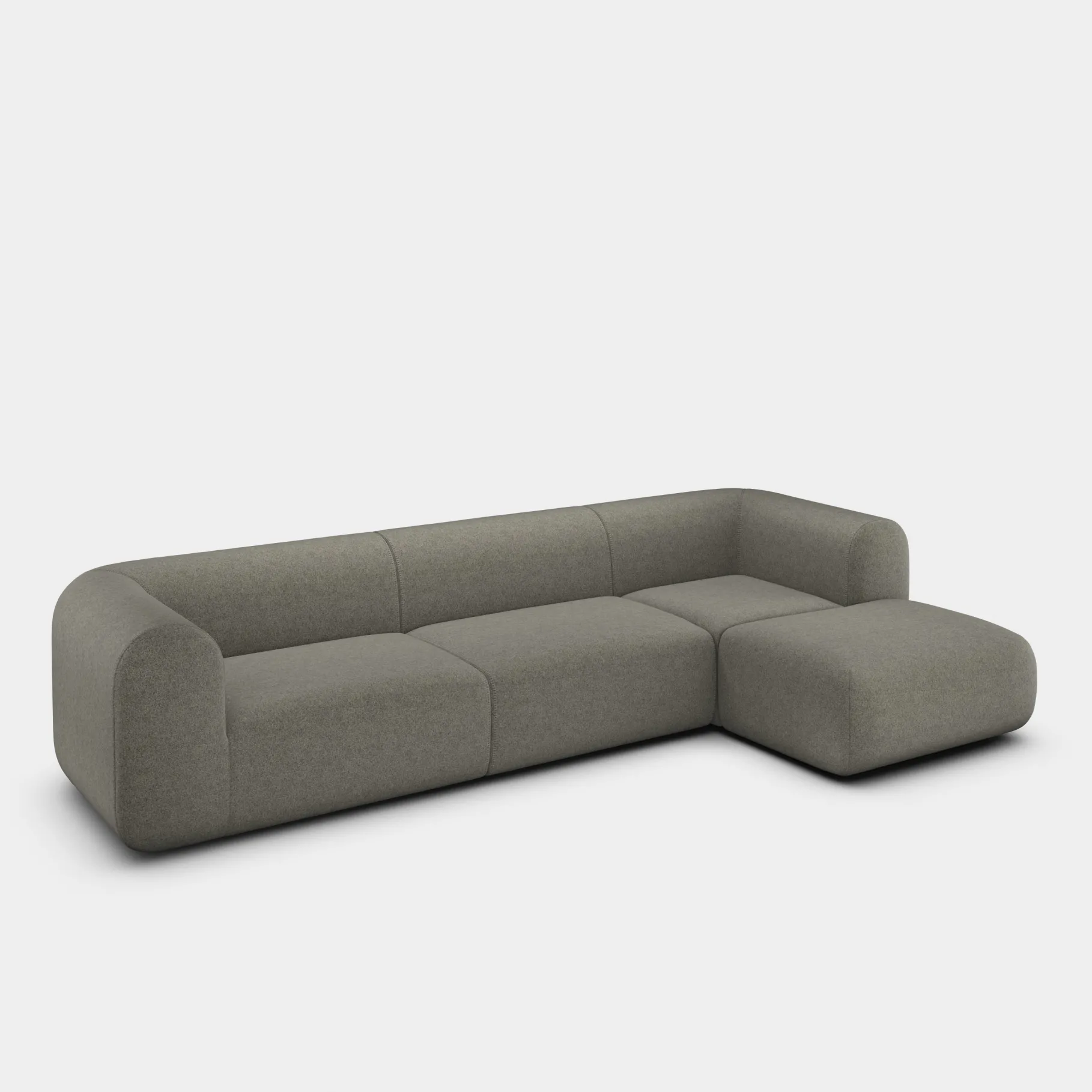 Plump Left Arm & Right Facing Chaise Longue Modular Sofa